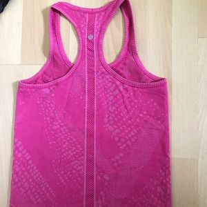 Pink swiftly tank lululemon